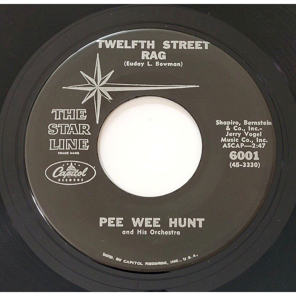 Pee Wee Hunt Twelfth Street Rag / Oh! 45 RPM Capitol M- Jazz Reissue